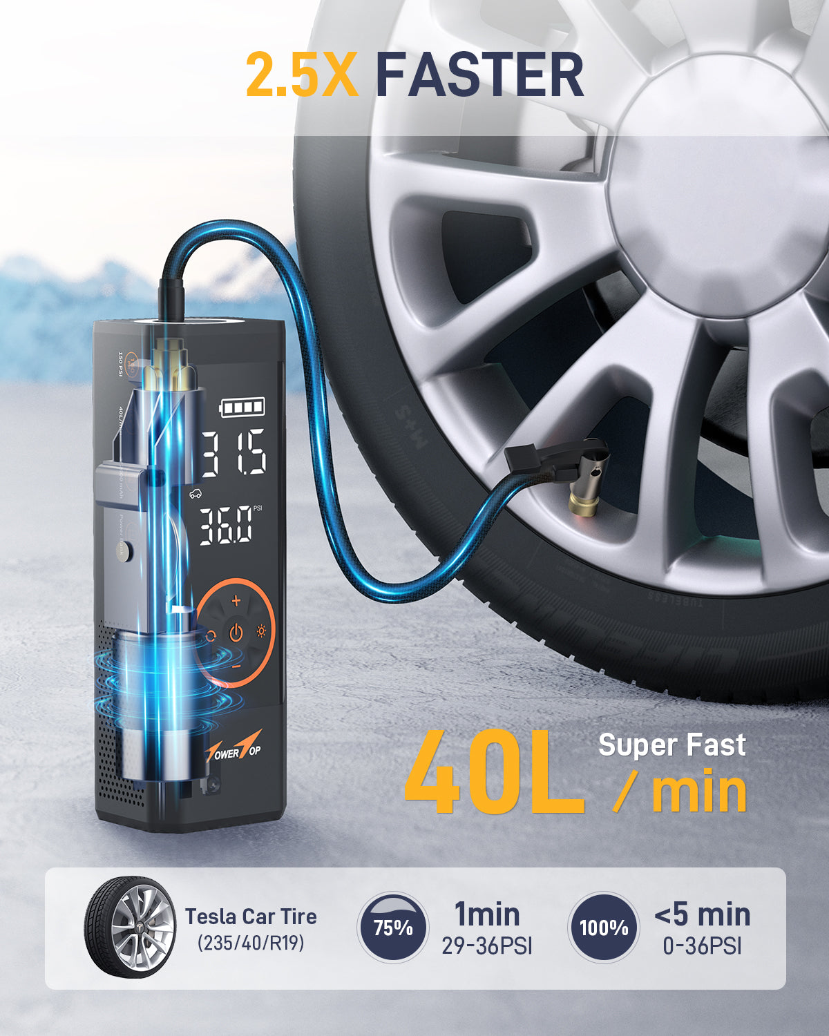 Fastest deals tire inflator